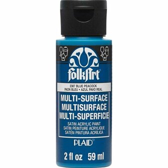 Folkart multi-surface acrylverf 2387 blue peacock 59 ml