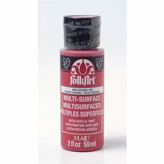 Folkart multi-surface acrylverf 2900 cardinal red 59 ml