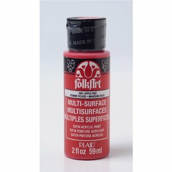 Folkart multi-surface acrylverf 2901 apple red 59 ml