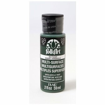 Acrylverf Multi Surface - Universele Acrylverf - Groene Hobbyverf - Sneldrogende Dekkende Verf - Glasverf - Houtverf - Keramiekverf - Plasticverf - Buitenverf - #2918 Thicket - 59 ml - FolkArt