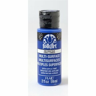 Acrylverf Multi Surface - Universele Acrylverf - Blauwe Hobbyverf - Sneldrogende Dekkende Verf - Glasverf - Houtverf - Keramiekverf - Plasticverf - Buitenverf - #2926 Cobalt Blue - 59 ml - FolkArt