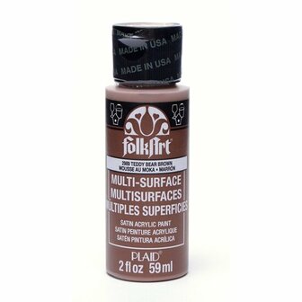 Folkart multi-surface acrylverf 2989 teddy bear brown 59 ml