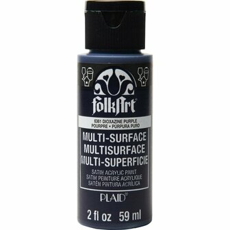 Acrylverf Multi Surface - Universele Acrylverf - Paarse HobbyverfGlasverf - Houtverf - Keramiekverf - Plasticverf - Buitenverf - #6361 Dioxazine Purple - 59 ml - FolkArt