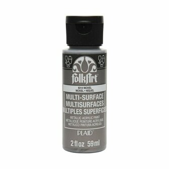 Folkart multi-surface metallic acrylverf 6314 nickel 59 ml