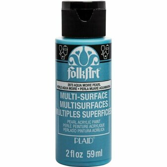 Folkart multi-surface pearl acrylverf 2973 aqua moire 59 ml