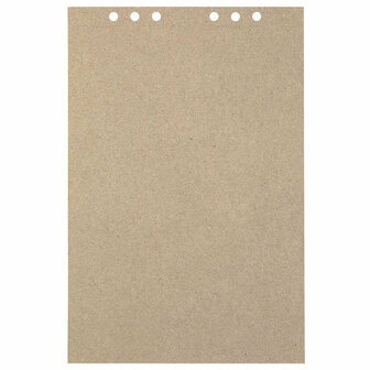 Papier - Recycled Kraft Grijs - A4 - 110 grams - Perforatiegaten - Afscheurrand - MyArtBook - 20 vellen