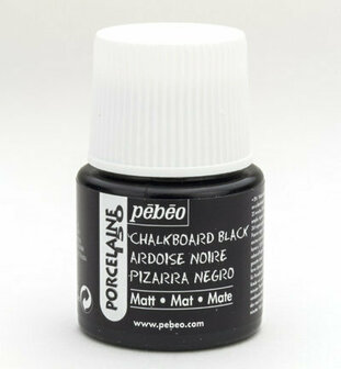 Pebeo porseleinverf 201 chalkboard black 45 ml