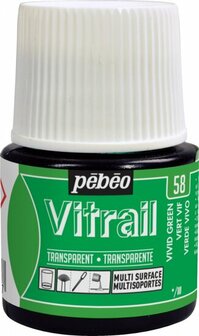 Pebeo vitrail transparant - 58 vivid green 45 ml