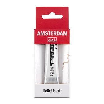 Amsterdam deco Relief Paint 100 wit 20 ml