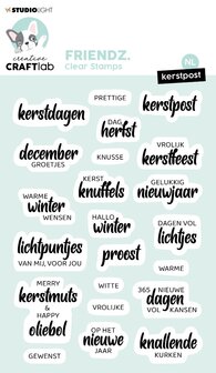 Clear stamps kerst nieuwjaars teksten - Friendz nr. 273