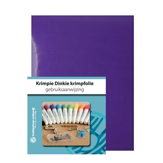 Krimpie dinkie krimpfolie paars (4 vellen)