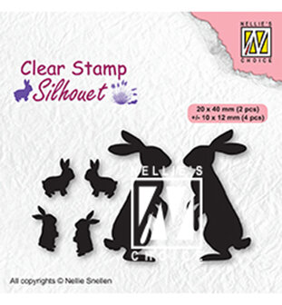 Clearstamps - silhouette konijnen