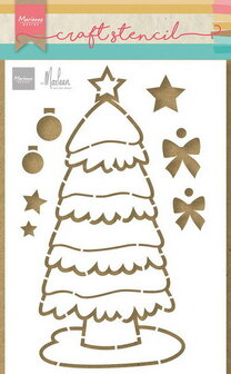 Craft stencil Christmas tree by Marleen