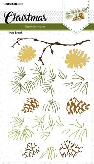 Mask stencil A5 - Pine branch nr. 143