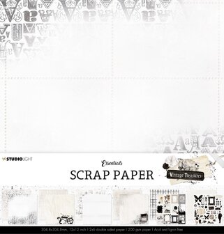 Scrapbookpapier set 12 vel - Vintage treasures Background paper nr. 07