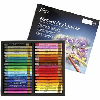 Aquarelkrijt - Studio Kwaliteit DIY Aquarelkrijt - 36 Stuks - Hoge Pigmentconcentratie - Dikte 8 mm - Kleurenmix - Kunstschilderskrijt - Waterverf Effect - Tekenkrijt