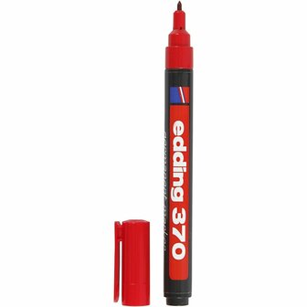 Edding 370 stift, rood, lijndikte 1 mm, 1 stuk