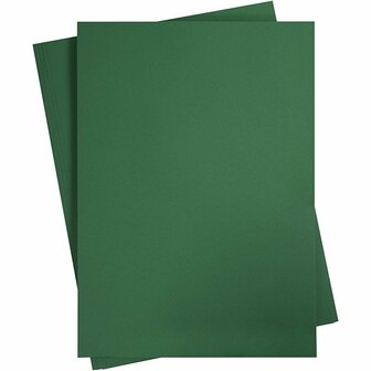 Groen Karton 180 Grams - Donkergroen A2 Karton - Hobbykarton - Stevig Papier - A2 Papier 180 grams - Knutselpapier Knutselkarton - 42x59,4 cm - 10 Vellen
