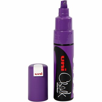 Chalk Marker - Krijtstift - Paars - Krijtbord, Ramen, Glas, Porselein, Plastic, Spiegels, Papier - Lijndikte: 8mm - 1 stuk