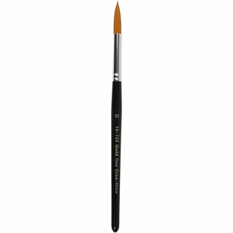 Gold Line Penselen - Nylon Ronde Penselen - Schilderpenseel Set - Formaat 22 - Lengte 21cm - Breedte 8mm - Set van 6 Stuks