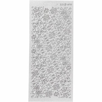 Stickers Zilver - Sneeuwvlokken Stickers - Feestelijke Kerst Stickervellen - DIY Decoratie Voor Scrapbooking &amp; Kaarten Maken - 10x23 cm