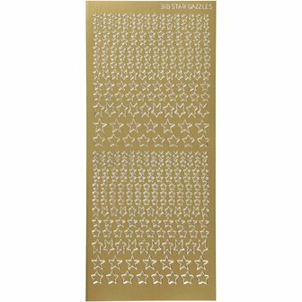 Stickers Sterren - Zelfklevende Glitter Sterretjes Stickervellen - DIY Versiering - Kaarten Maken &amp; Scrapbooking - 350 Sterren - 1 Vel