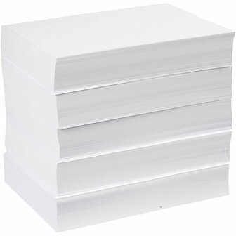 Tekenpapier - Kopieerpapier - Wit - A4 - 21x29,7cm - 80 grams - 5x500 vel