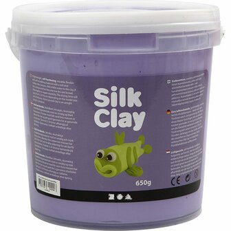 Silk Clay - Paars - Zelfhardende Speelklei - DIY Boetseerklei Voor Knutselprojecten - Lichtgewicht Knutselmateriaal - Geschikt Voor Kinderen &amp; Hobby - Inhoud: 650 gr - Set van 1 Stuk