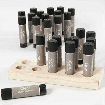 Lijmstiften - Transparante Lijmstiften - Lijm Voor Papier - Lijm Voor Karton - Solide Lijmstift - Kantooraccessoires - 21 gr - 24 Stuks - 10 + 14 Extra Lijstiften