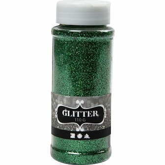 Glitters - Home deco - Glitters - Kunststof - Groen - Creotime - 1 Stuk