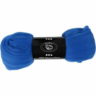 Merino wol, kobalt blauw, dikte 21 my, 100 gr/ 1 doos