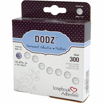 Dodz Zelfklevende Dots, d 8 mm, dikte 0,5 mm, medium , 300 stuk/ 1 doos