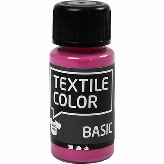 Textielverf - Kledingverf - Roze - Basic - Textile Color - Creotime - 50 ml
