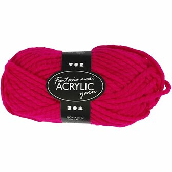 Acrylgaren - Fantasia Garen - Fuchsia Garen - Breigaren - Haakgaren - Handwerk Garen - Knutselgaren - Hoogwaardig 2-Draads 100% Acryl garen - Naald nr. 9 - 35 Mtr - 50 Gram - 1 Bol