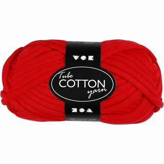 Textielgaren, rood, L: 45 m, 100 gr/ 1 bol