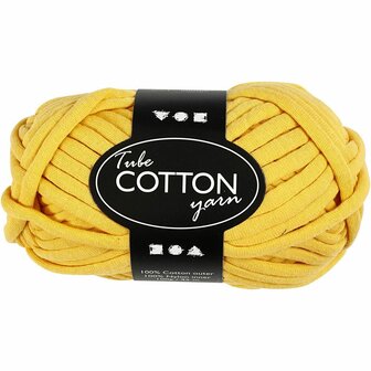 Textielgaren - Katoengaren - Hobby Garen - DIY Breigaren - Haakgaren - Stevig &amp; Duurzaam - Kleur: Geel - Creatief Garen Voor Handwerk &amp; Knutselen - 45m - 100gr - 1 Bol