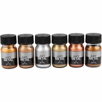 Metaalverf - Metallic Kleuren - Art Metal - 6x30 ml