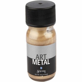 Metallic Verf - Acrylverf Metallic Donker Goud - Metaalverf - Donker Goudkleurige Metallic Hobbyverf - Glansverf - Shimmerverf - Art Metal - 30ml