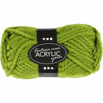 Acrylgaren - Fantasia Garen - Groen Garen - Breigaren - Haakgaren - Handwerk Garen - Knutselgaren - Hoogwaardig 2-Draads 100% Acryl garen - Naald nr. 9 - 35 Mtr - 50 Gram - 1 Bol