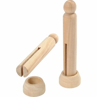 Wasknijpers Hout - Sterke Houten Klemmen - Knutsel Klemmetjes - DIY Decoratie - Mini Klemmetjes - Houten Wasknijpers - Knijpers Voor Foto&rsquo;s - L 9,5 cm - 5 Stuks