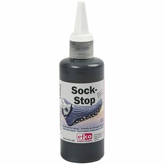 Sock-Stop Antislip Zwart - Speciaal Medium Voor DIY Sokken &amp; Huisschoenen - Zorgt Voor Extra Grip &amp; Veiligheid - Makkelijk Aan Te Brengen - Slijtvast &amp; Flexibel - Wasbaar Op 40&deg;C - 100ml