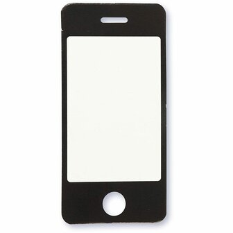 Label, wit/zwart, mobiele telefoon, afm 34x71 mm, 10 stuk/ 1 doos