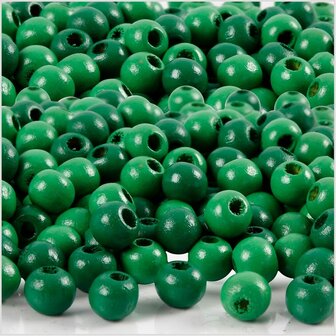 Houten Kralen Groen - DIY Sieraden Maken - Houten Kralen Set - Creatieve Knutselprojecten - Houten Kralen Groen - Sieraden Knutselen - 0,5 cm - 150 Stuks