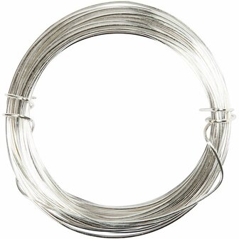 Metaaldraad Zilver - DIY Decoratief Metaaldraad - Sieraden Maken Accessoire - Verzilverd Knutseldraad Voor Creatieve Projecten - 0,6 mm - 10 meter