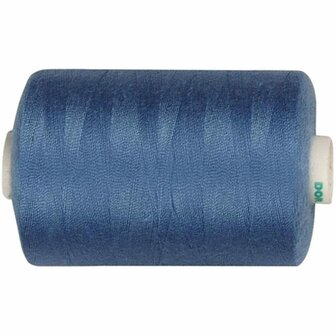 Naaigaren - Middenblauw Garen - DIY Creatief Garen - Hobby Naaimateriaal Voor Projecten - 1000m - 1 Rol
