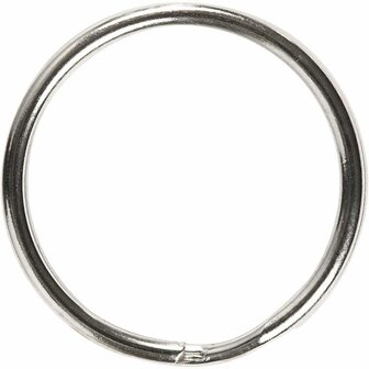 Sleutelringen - Sleutelhanger Ringen - DIY Sleutelhangers Maken - Metaalkleurig - Dia: 25 mm - 8 stuks