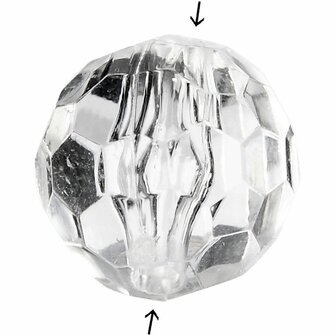 Acryl Kralen - Transparante Glanzende Kralen - Hobbykralen Voor DIY - Sieraden Maken - Creatieve Kralen - Diameter 12mm - Gatgrootte 1.2mm - Set van 77 Stuks