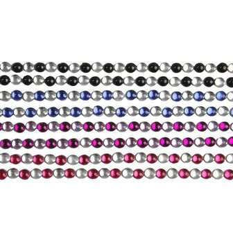 Strasstenen Stickers - Zelfklevende Rhinestone Stickervellen - Zwart, Blauw, Paars, Rood - DIY Decoratie Voor Kaarten &amp; Scrapbooking - 15x4 mm - 8 Vel