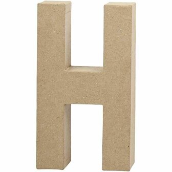 Letter, H, H: 20,2 cm, B: 11,2 cm, dikte 2,5 cm, 1 stuk