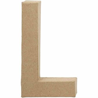 Houten Letter L - Groot Formaat - Houten Decoratieletter - DIY &amp; Home Deco - H: 20,3cm - B: 11,4cm - Dikte 2,5cm - 1 Stuk - Geschikt Voor Muurdecoratie &amp; Knutselprojecten